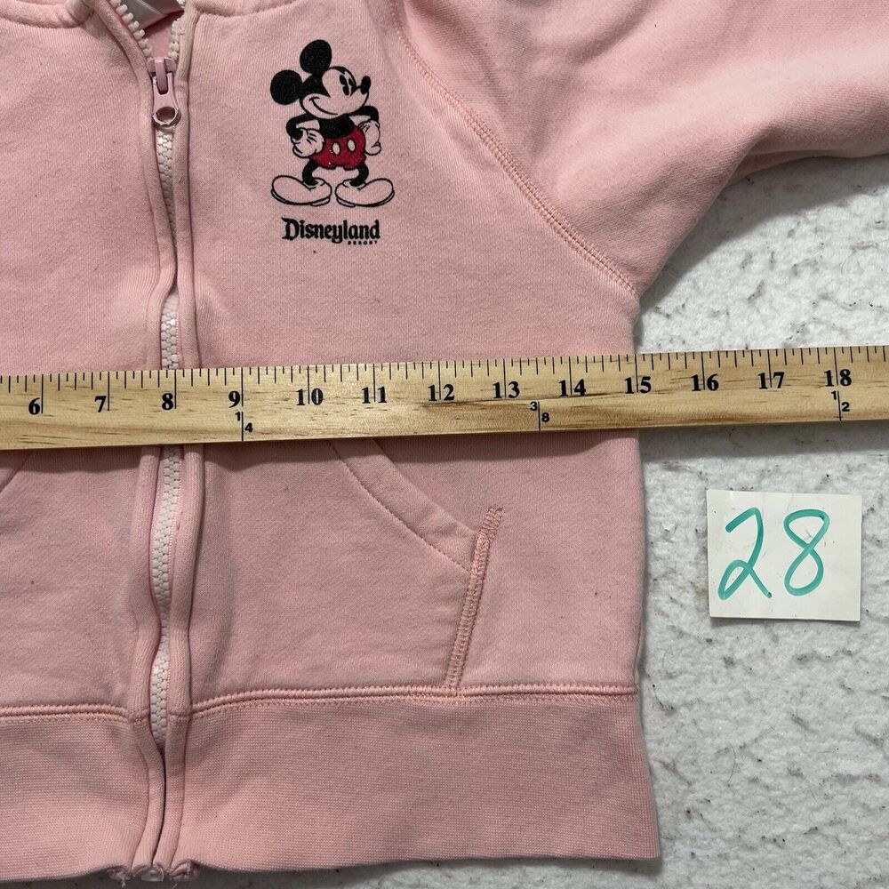 Disney Parks Girl's Small Full Zip Pink Mickey Mouse Sequin Fleece Hoodie - Picture 6 of 11
